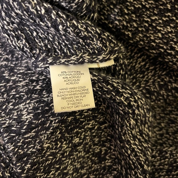 NWOT Loft Marled Navy and White Sweater Medium - Picture 9 of 10